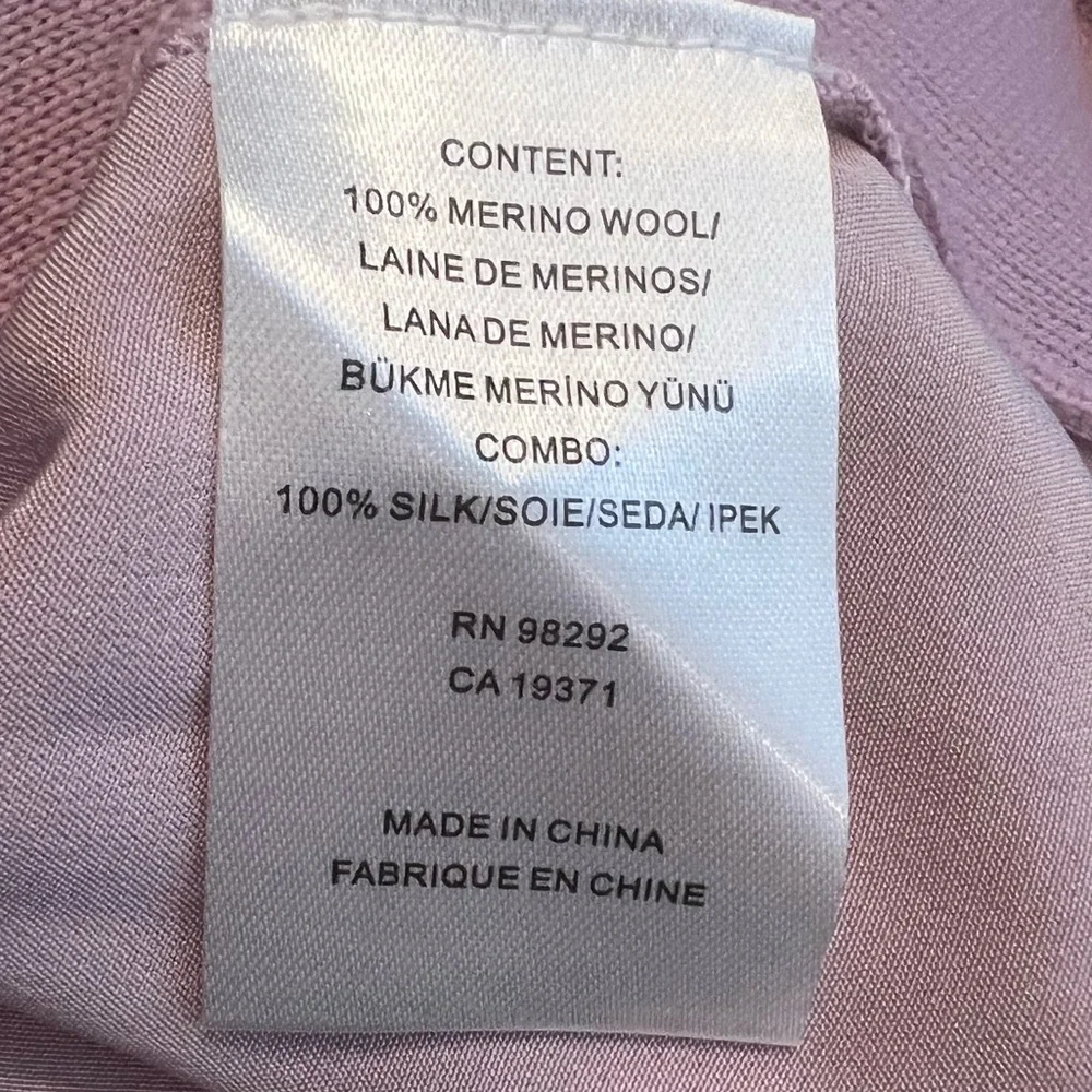 TIBI Silk Back Merino Wool Sweater In lilac - Picture 9 of 11